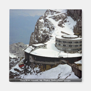 View from summit, Mt. Pilatus, Switzerland Europe Magnet