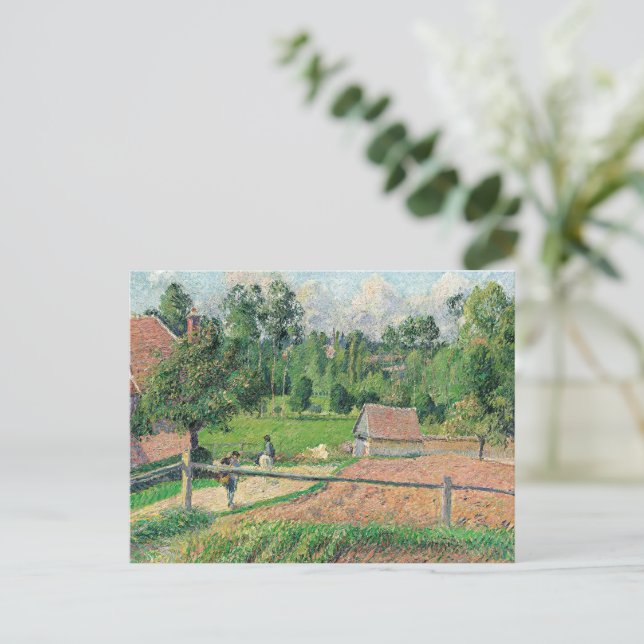 View from the Artist's Window Camille Pissarro   Postcard (Standing Front)