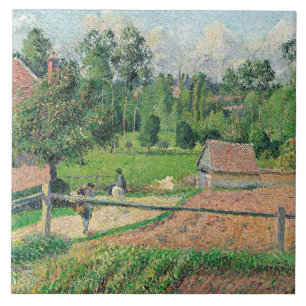 View from the Artist's Window Camille Pissarro   Tile