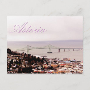 view from the Astoria Column Astoria–Megler Bridge Postcard