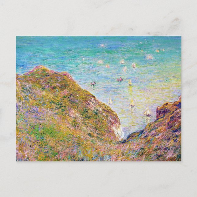 View from the Cliff at Pourville, Bright Weather Postcard (Front)