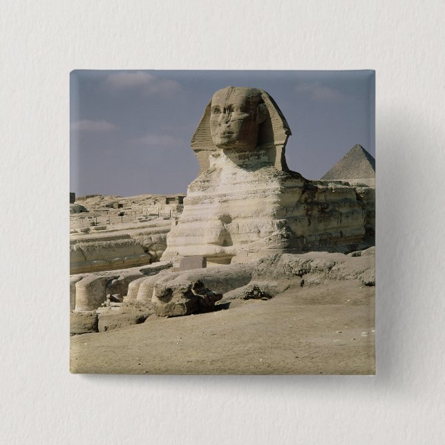 View from the north east of the Sphinx 2 Inch Square Button (Front)