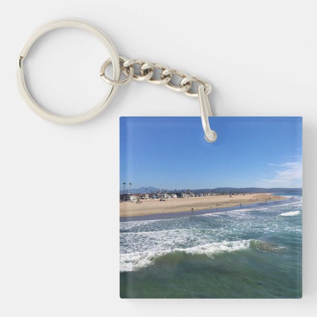 View from the Pier, Newport Beach, California Keychain (Front)