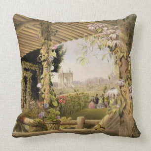 View from the Rustic Seat, Shrublands, from 'The G Throw Pillow