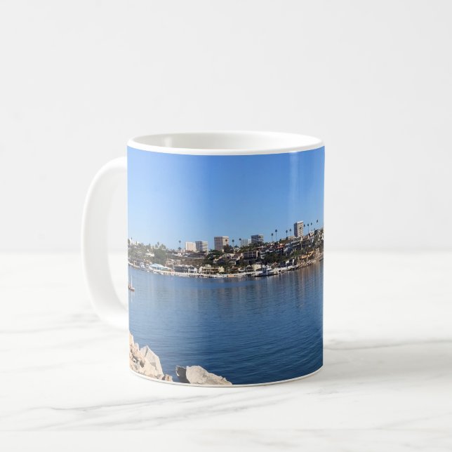 View from the Wedge, Newport Beach, California Coffee Mug (Front Left)