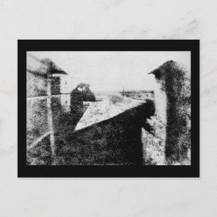 View from the Window at Le Gras, first photograph Postcard