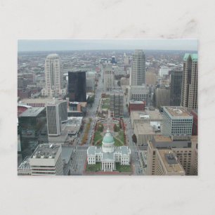 View from top of Gateway Arch, St.  Louis Postcard