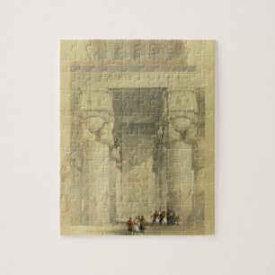 View from under the Portico of the Temple at Denda Jigsaw Puzzle