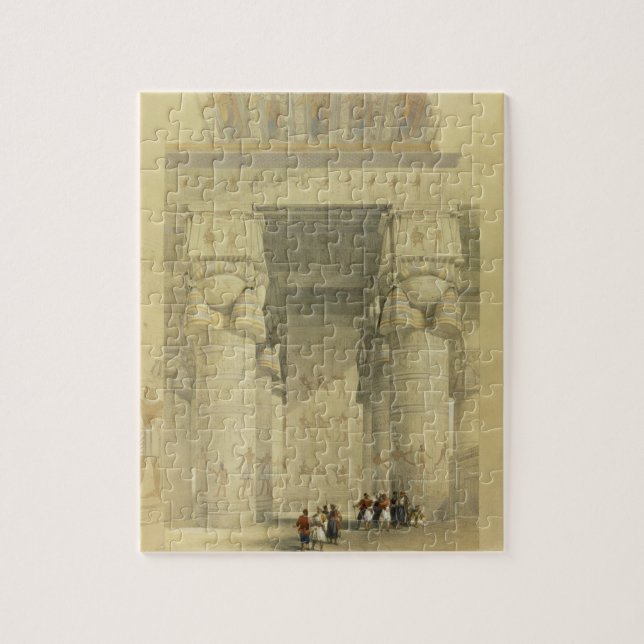 View from under the Portico of the Temple at Denda Jigsaw Puzzle (Vertical)