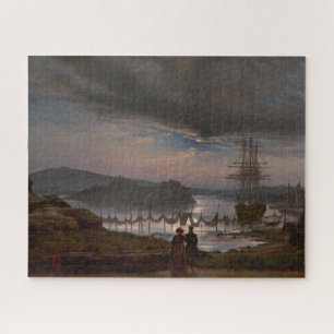 View from Vaekero near Christiania by J.C Dahl Jigsaw Puzzle