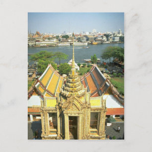 View from Wat Arun over Chao Phraya river, Bangkok Postcard