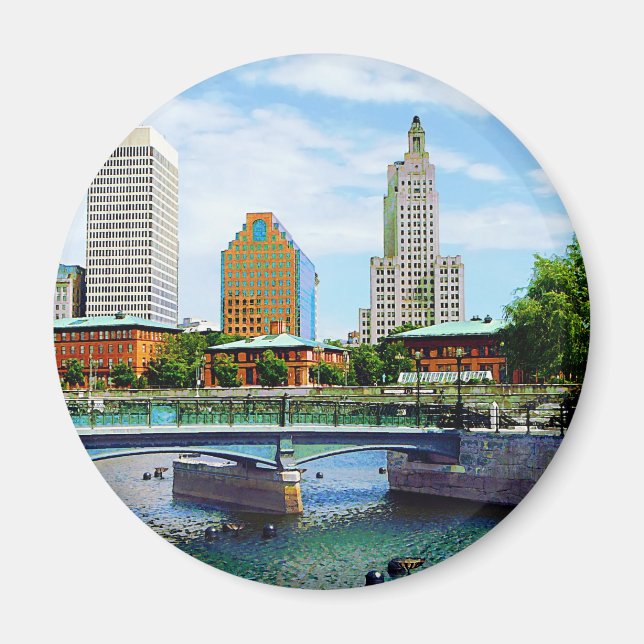 View from Waterplace Park, Providence, RI Magnet (Front)