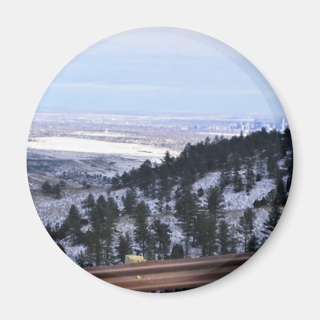 View from Windy Saddle Park, Golden, Colorado Magnet (Front)