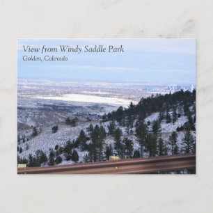 View from Windy Saddle Park, Golden, Colorado Postcard
