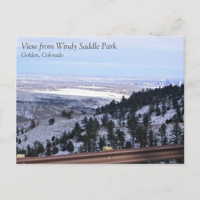 View from Windy Saddle Park, Golden, Colorado Postcard (Front)