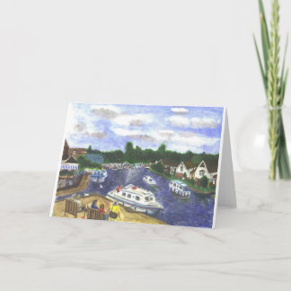View from Wroxham Bridge Norfolk Broads Card