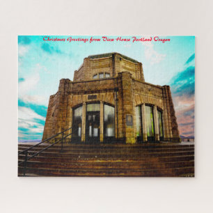 View House Portland Oregon. Christmas Greetings Jigsaw Puzzle