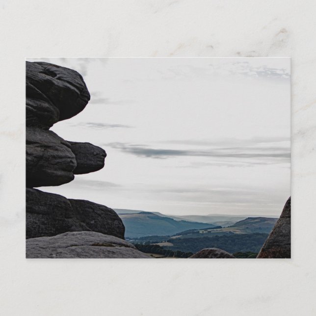 View in the Peak District, Derbyshire Postcard (Front)