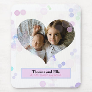 View inside my heart loved ones portrait mouse pad