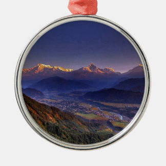 View Landscape  : HIMALAYA POKHARA NEPAL Metal Ornament