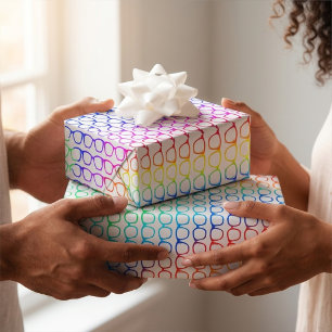 View Life in Full Colour Rainbow Glasses Spectacle Wrapping Paper Sheet
