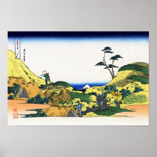 View Mt.Fuji from Shimomeguro, Hokusai Poster