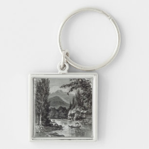 View near Serinugur, from 'Leisure Hour', 1888 Keychain
