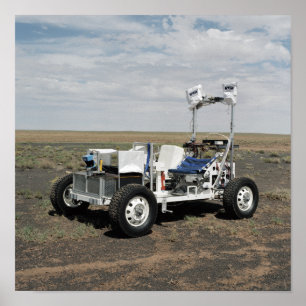 View of a 1-G Lunar Rover Vehicle Poster