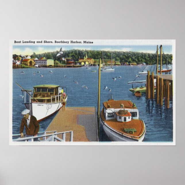 View of a Boat Landing and the Shore Poster (Front)