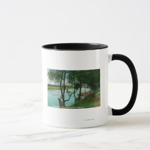View of a Boat Landing on the Russian River Mug