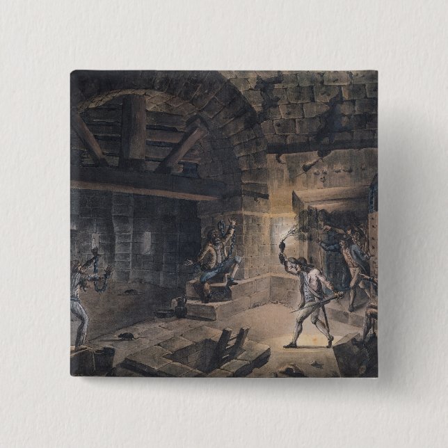 View of a cell in the Bastille 2 Inch Square Button (Front)