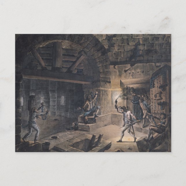 View of a cell in the Bastille Postcard (Front)