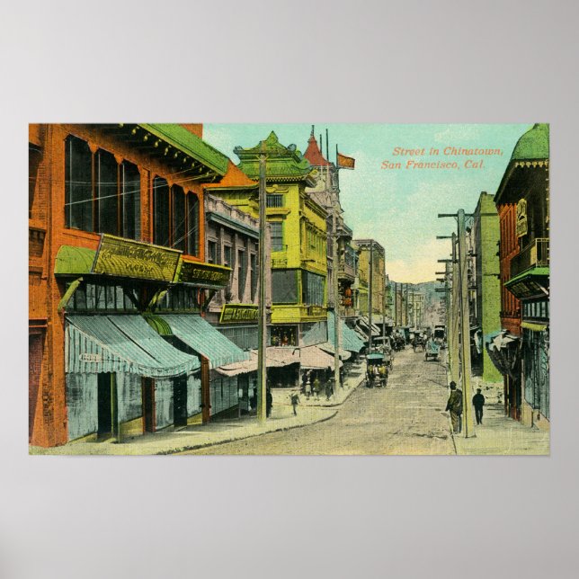 View of a Chinatown Street Poster (Front)