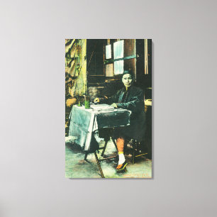 View of a Chinese Fortune Teller Canvas Print