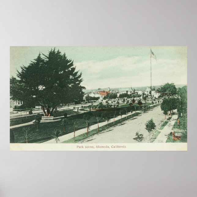 View of a City ParkAlameda, CA Poster (Front)