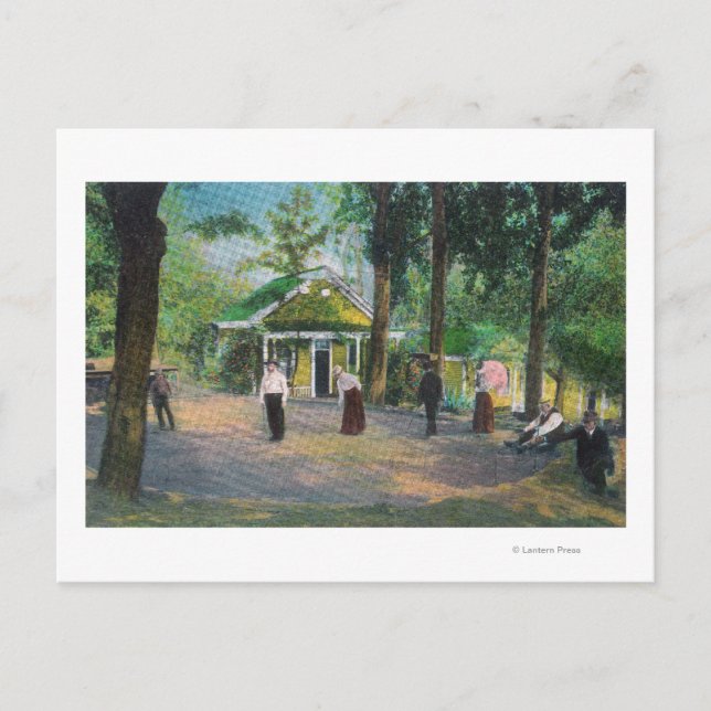 View of a Croquet GameHarbin Springs, CA Postcard (Front)