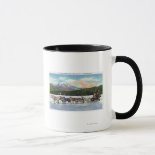 View of a Dogsled Team on Mirror Lake Mug