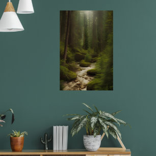 View of A Forest Stream Poster