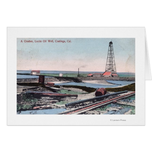 View of a Gusher at Lucile Oil Well (Front Horizontal)
