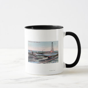 View of a Gusher at Lucile Oil Well Mug
