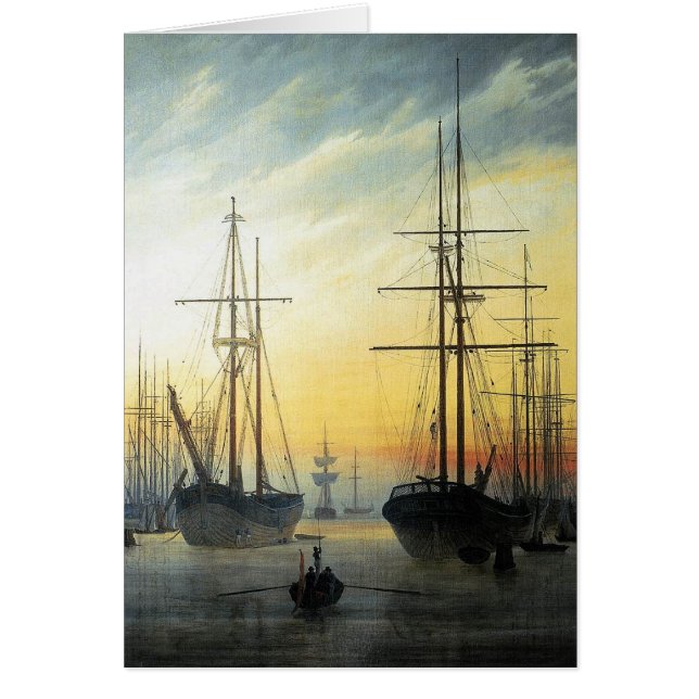 View of a Harbour - Caspar David Friedrich (Front)