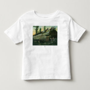 View of a Logging Team on a Fallen Redwood Toddler T-shirt