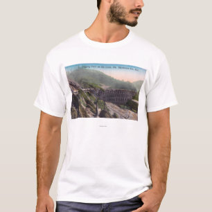 View of A Logging Train over Elk Creek Bridge T-Shirt
