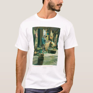 View of a Man Smoking Out of his Pipe T-Shirt