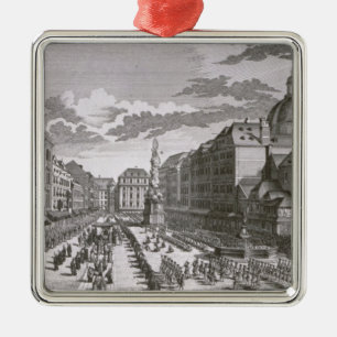 View of a procession in the Graben Metal Ornament