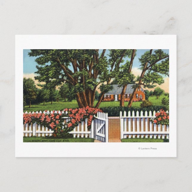 View of a Quaint Residence Postcard (Front)