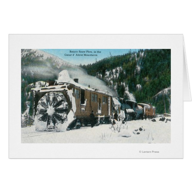 View of a Rotary Snow Plow in the Mountains (Front Horizontal)