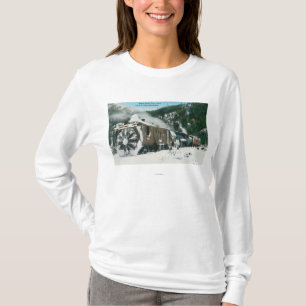 View of a Rotary Snow Plow in the Mountains T-Shirt