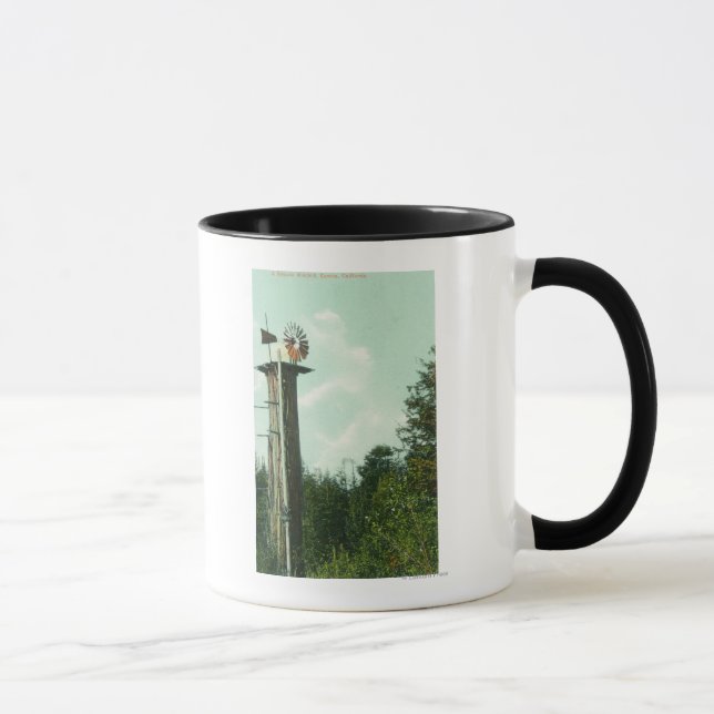 View of a Sequoia Wind MillEureka, CA Mug (Right)