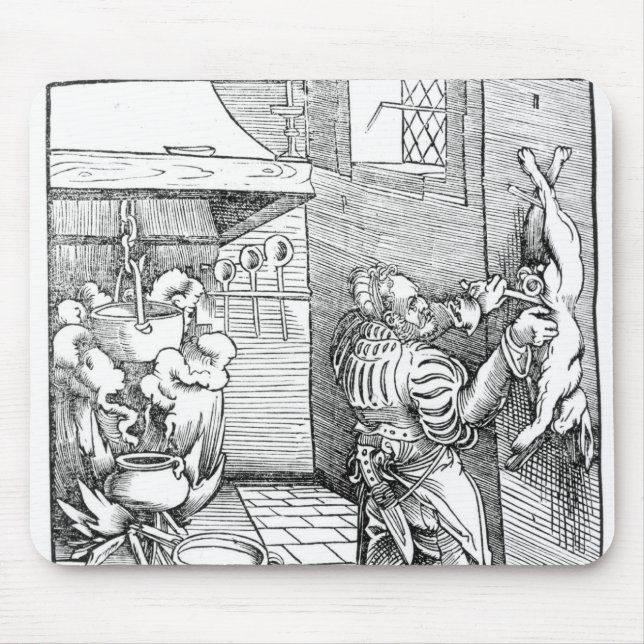 View of a sixteenth century kitchen with cook mouse pad (Front)